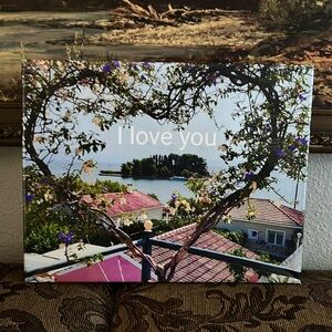 Holiday gift canvas art print “I love you” heart from Greece 🇬🇷